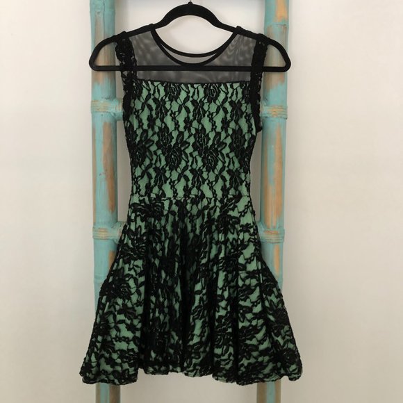 Cheryl Creations Lace and Mesh Skater Dress - Picture 3 of 12